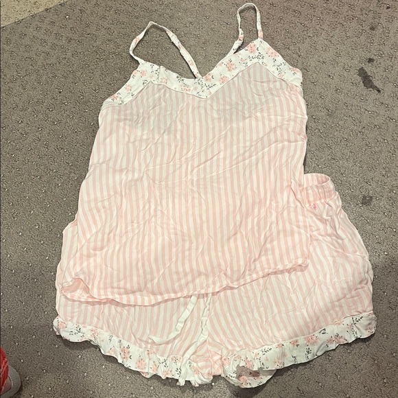 PJ Salvage Other - PJ Salvage XL rayon Pink Striped Women's Sleepwear Set
